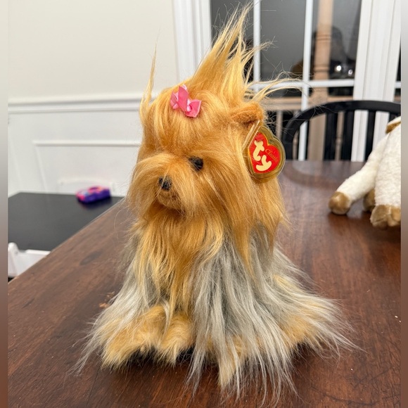 Ty Other - Ty Classic Misty Floppy Hairy Soft Plush Yorkie Dog 12" Long 2006